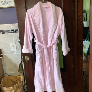 CYPRESS 100% COTTON PINK BATH ROBE WITH WAIST TIE AND POCKETS MADE IN BRAZIL